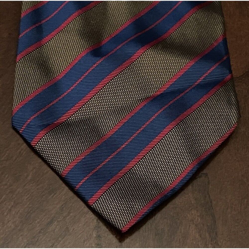 Banana Republic Gold Blue 100% Silk Men’s Neck Tie Made In Italy